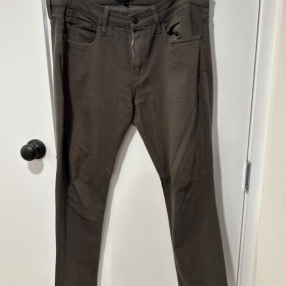 Paige Federal Olive Green Jeans Size 32 - Picture 2 of 13